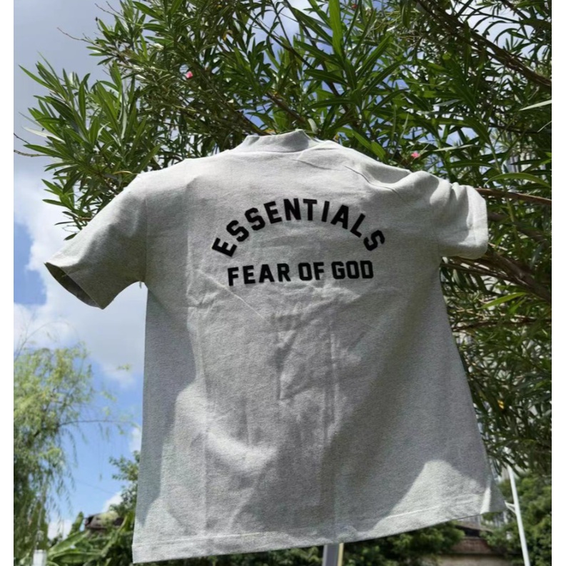 ✨✨    พร้อมส่ง ✨ เสื้อยืดคอกลม แขนสั้น พิมพ์ลายตัวอักษร High Street FEAR OF GOD สีดํา สําหรับผู้ชาย 