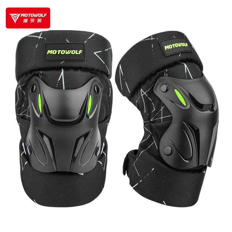 MOTOWOLF สนับเข่ามอเตอร์ไซค์ CE Certified - สนับเข่าป้องกันแรงกระแทกแบบมืออาชีพพร้อม