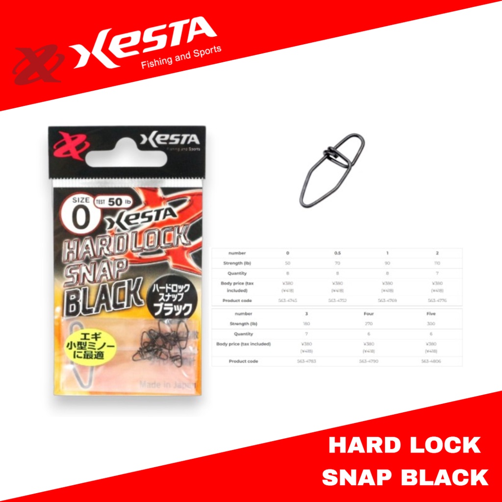 Xesta Hard Lock Snap Black