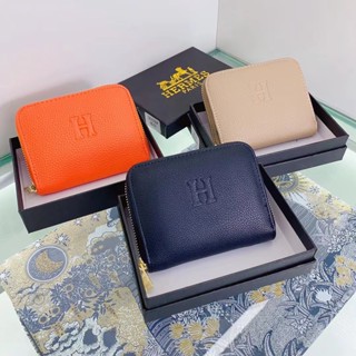 2024 ใหม่ในยุโรปและอเมริกาแฟชั่นซิปเดียวกระเป๋าสตางค์สั้นกระ…