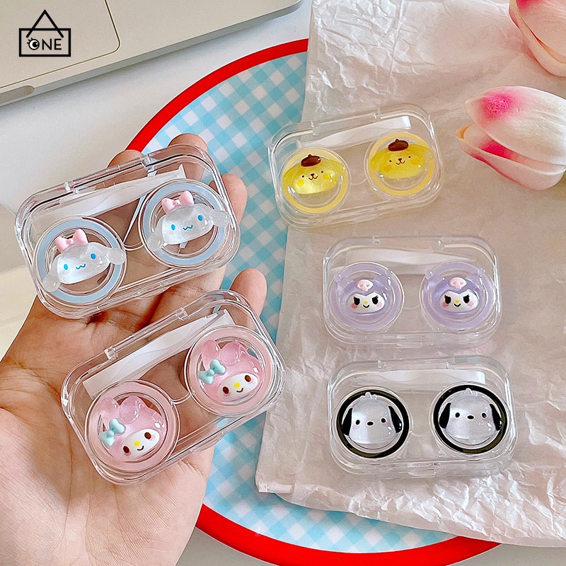 COD พร้อมส่ง-กล่องแว่นซานริโอ้ลายการ์ตูนน่ารักส์ใสมินิแบบพกพาสวยงามสําหรับใส่คอนแทคเลนส์ราคาส่งถูกที่สุด-a.one