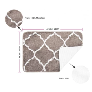 GlobalHouse COZY พรมเช็ดเท้าขนนุ่ม รุ่น ORA02 ขนาด 40×60×1.5ซม. สีน้ำตาลเข้ม สินค้าของแท้คุณภาพดี