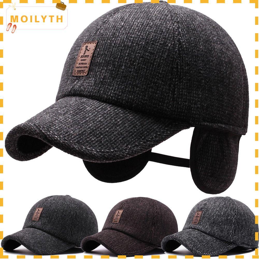 Moilyth ที่ปิดหูกันหนาว หมวกผู้ชาย ลําลอง หมวกบอมเบอร์ แบบหนา