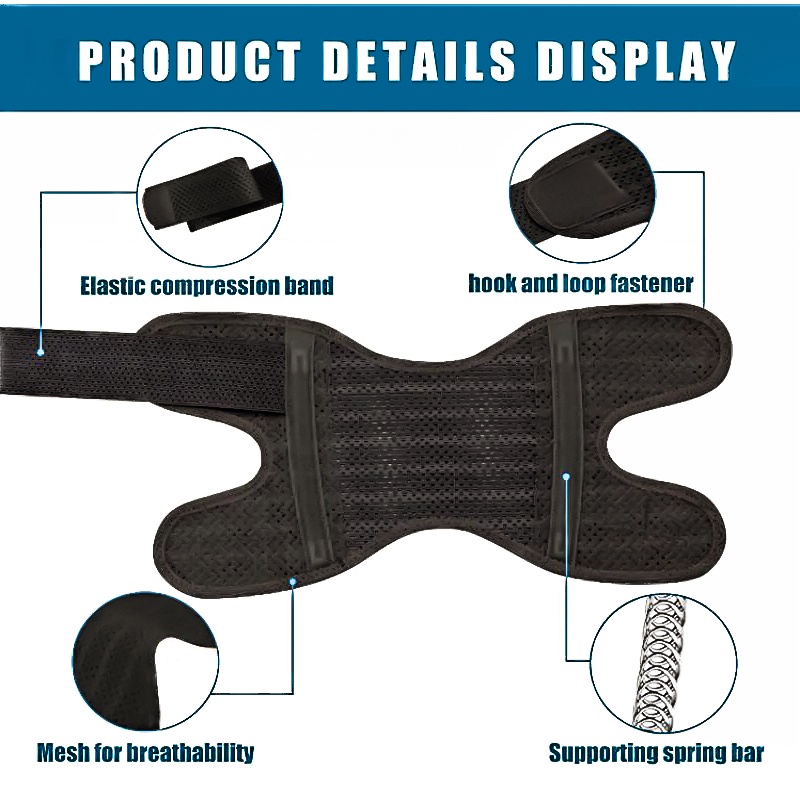 สายรัดหัวเข่า แบบปรับได้ ระบายอากาศได้ดี สําหรับเล่นกีฬา บรรเทาอาการบาดเจ็บที่ข้ออักเสบ - รูปที่ 4