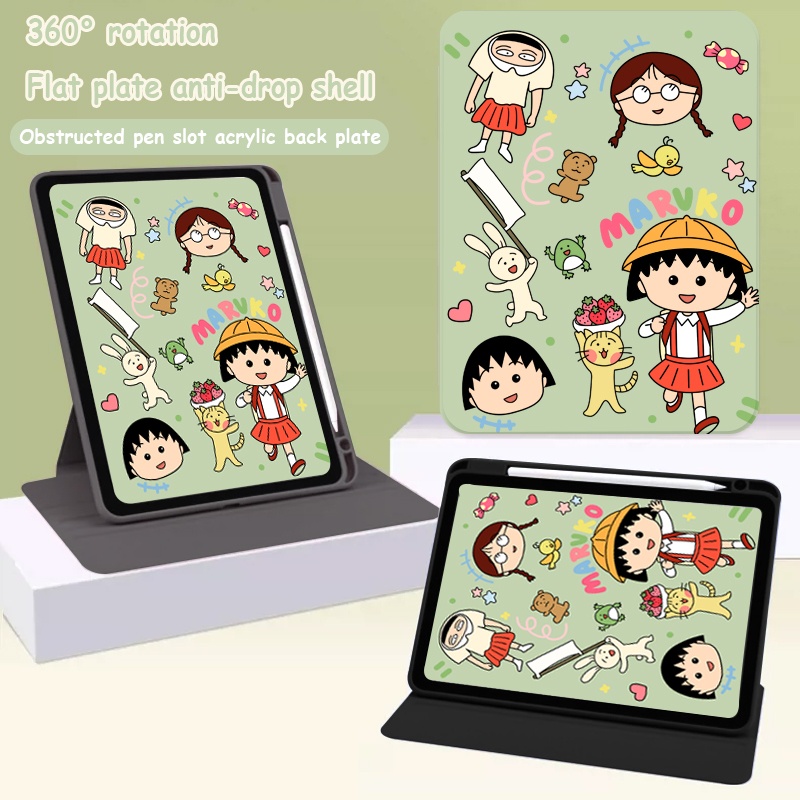 พร้อมส่ง เคสiPadหมุน 360° แผ่นหลังอะครีลิ Gen10 Air5/4 เรียบง่าย Gen9 gen10 เคสไอแพด 10.9 11pro