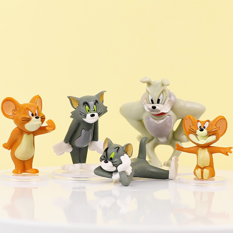 ตุ๊กตาหนู และแมว PVC อุปกรณ์เสริม สําหรับตกแต่งเบเกอรี่