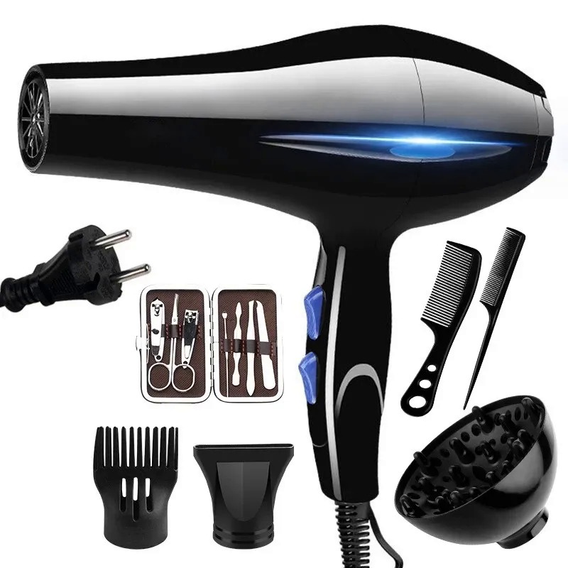 Hair Dryer 2200W Professional Powerful Hair Dryer Fast Heating Hot And Cold Adjustment Ionic Air Blow Dryer with Air Col