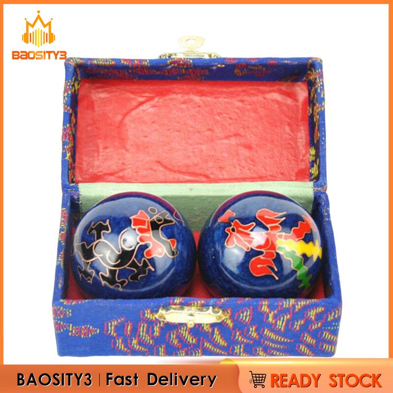 [Baosity3] ลูกบอล สไตล์จีน พร้อมกล่องเก็บ 2 ชิ้น