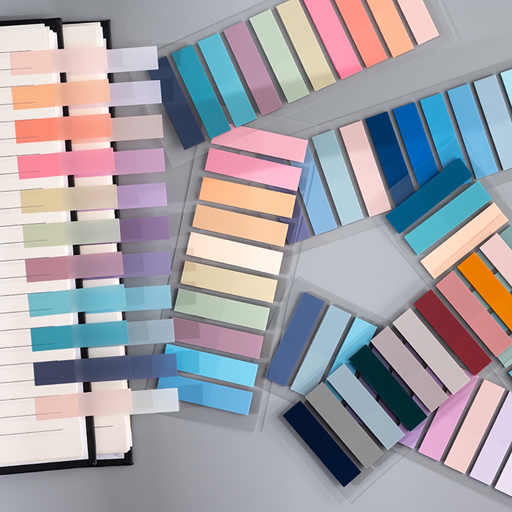 สติกเกอร์ฉลาก แบบใส หลากสีสัน สําหรับติดตกแต่งสมุดจดบันทึก เครื่องเขียน จํานวน 200 แผ่น