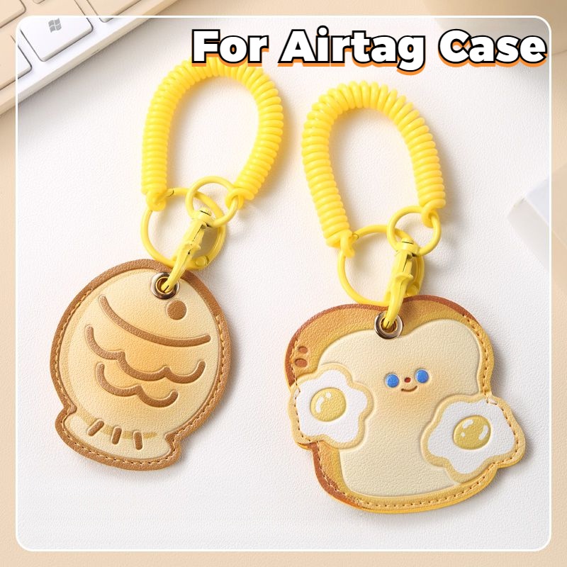 สําหรับ Airtag เด็กกรณีการ์ตูนน่ารักสําหรับ Airtag ผู้ถือ Anti-Scratch สําหรับ Airtag ผู้ถือเด็ก Creative Toast สําหรับ Airtag ป้องกันเชือกฤดูใบไม้ผลิแบบพกพาฝาครอบป้องกัน