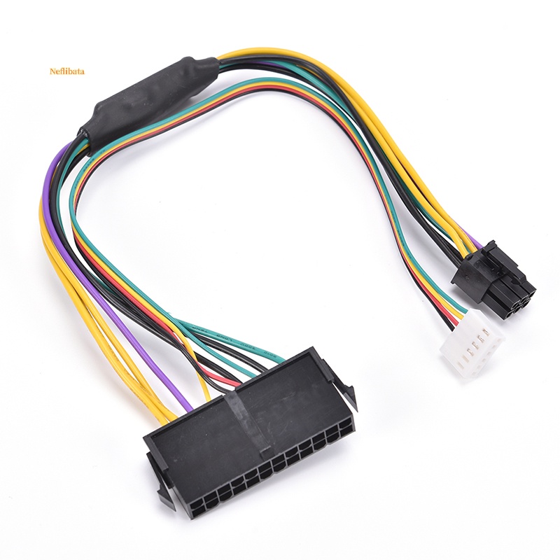 [Neflibata] สายเคเบิลอะแดปเตอร์พาวเวอร์ Main 24-Pin เป็น 6-Pin PCI-E PSU 18AWG HP Z230 [ใหม่]