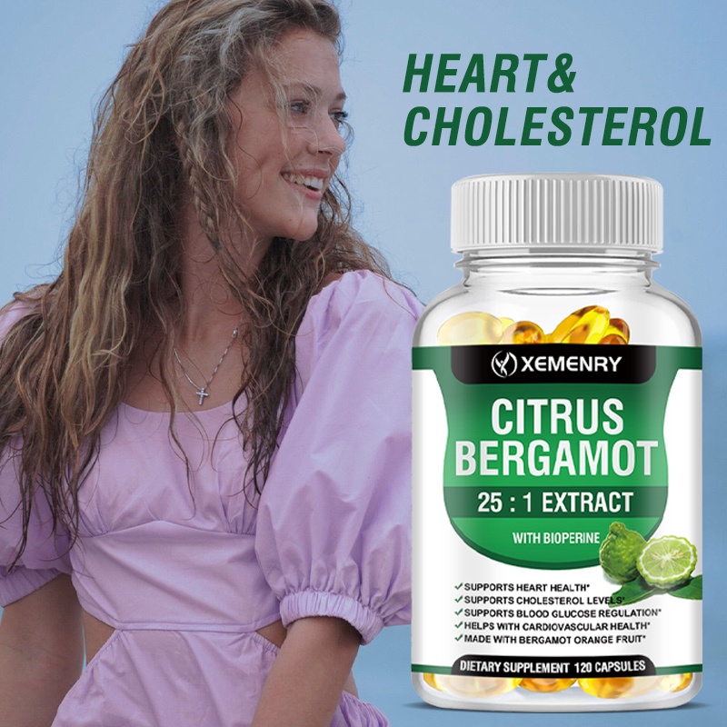 Citrus Bergamot Supplement - สารสกัดจากมะกรูดบริสุทธิ์ 25:1 รองรับสุขภาพโดยรวม - การดูดซึมสูง - ผลิตในอเมริกา