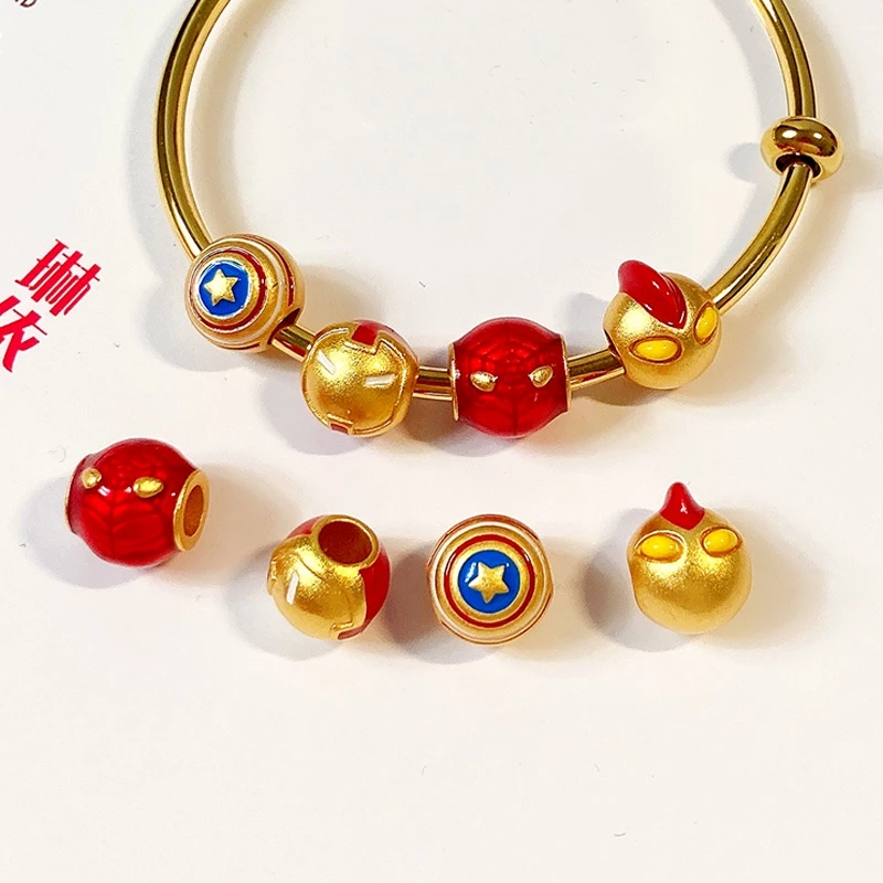 สร้อยข้อมือลูกปัด ลายไอรอนแมน สไปเดอร์แมน อุลตร้าแมน สีทอง thumbnail 5