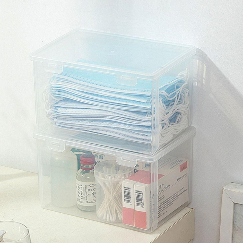 Seion 1 ชิ้นพลิกกล่อง,โปร่งใสแบบพกพากล่องเก็บ,กันฝุ่นขนาดเล็กขนาดใหญ่พลาสติกหนายาเก็บยาเครื่องประดับต่างหูเครื่องสําอาง - รูปที่ 5