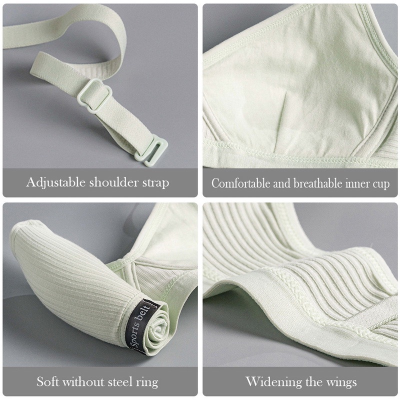 ผ้าฝ้ายนุ่มวัยรุ่นหญิง Bra หน้าอกเล็ก Push Up Bra ไม่มีสาย Comofor Thin Cup Bra ชุดชั้นใน - รูปที่ 6