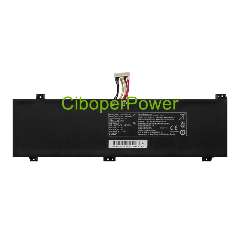 แบตเตอรี่แล็ปท็อป GK5CN-00-13-4S1P-0 4CELL 15.2V 62.35WH Laptop  For For GK5CN4Z GK6Z5CN For Z2 Air