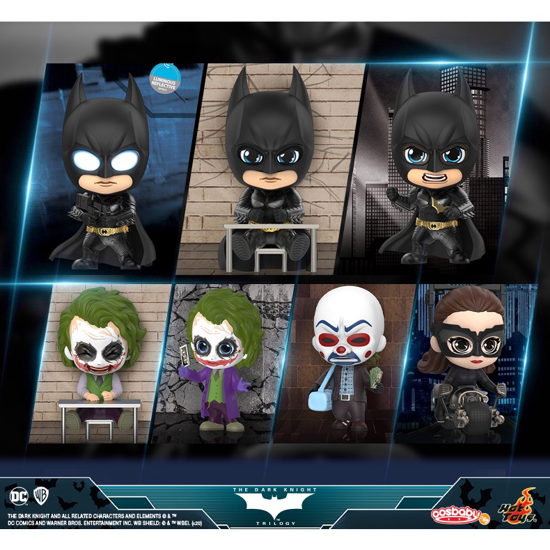 Hottoys Batman: Dark Knight Batman Joker Catwoman COSBABY ตุ๊กตาของเล่น เครื่องประดับ ขนาดเล็ก
