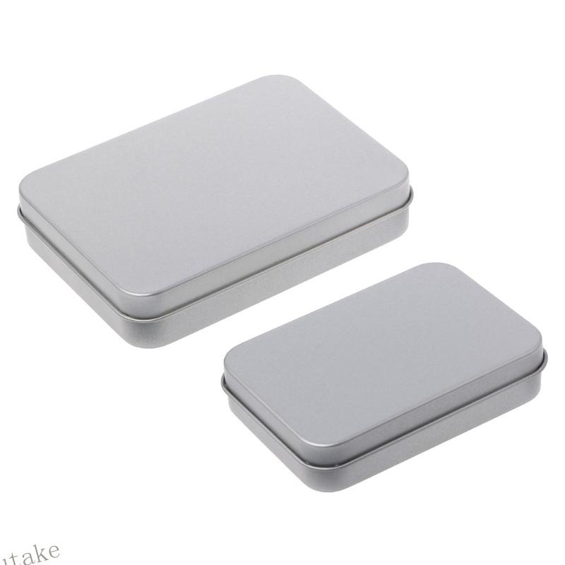 Small Metal Tin Silver Flip Storage Box for Case Organizer For Money Coin Candy