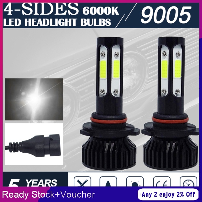 Shine หลอดไฟหน้ารถยนต์ Led 4 ด้าน 9005 9006 h7 h11 1 คู่