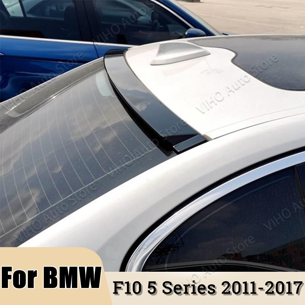 ปีกสปอยเลอร์ติดหลังคารถยนต์ สีดําเงา สําหรับ BMW 5 Series F10 All Model 2011-2017