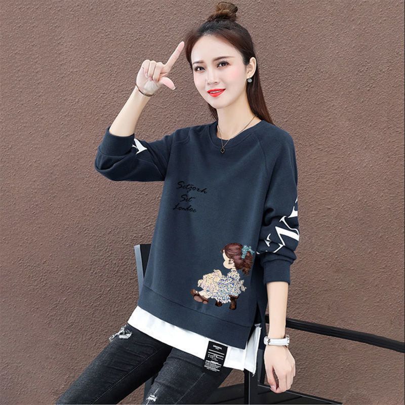 เสื้อกันหนาว ทรงหลวม เข้ากับทุกการแต่งกาย แฟชั่นฤดูใบไม้ร่วง สไตล์เกาหลี สําหรับผู้หญิง