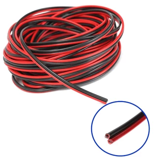 New Alitech สายลำโพง 50 เมตร ทองแดงแท้ 2*0.5 (สีดำ/แดง) speaker cable for Audio/pa/home