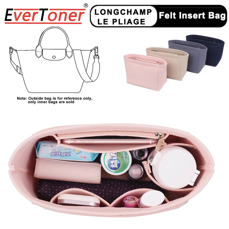 Evertoner กระเป๋าจัดระเบียบเครื่องสําอาง แบบผ้าสักหลาด สําหรับ LONGCHAMP