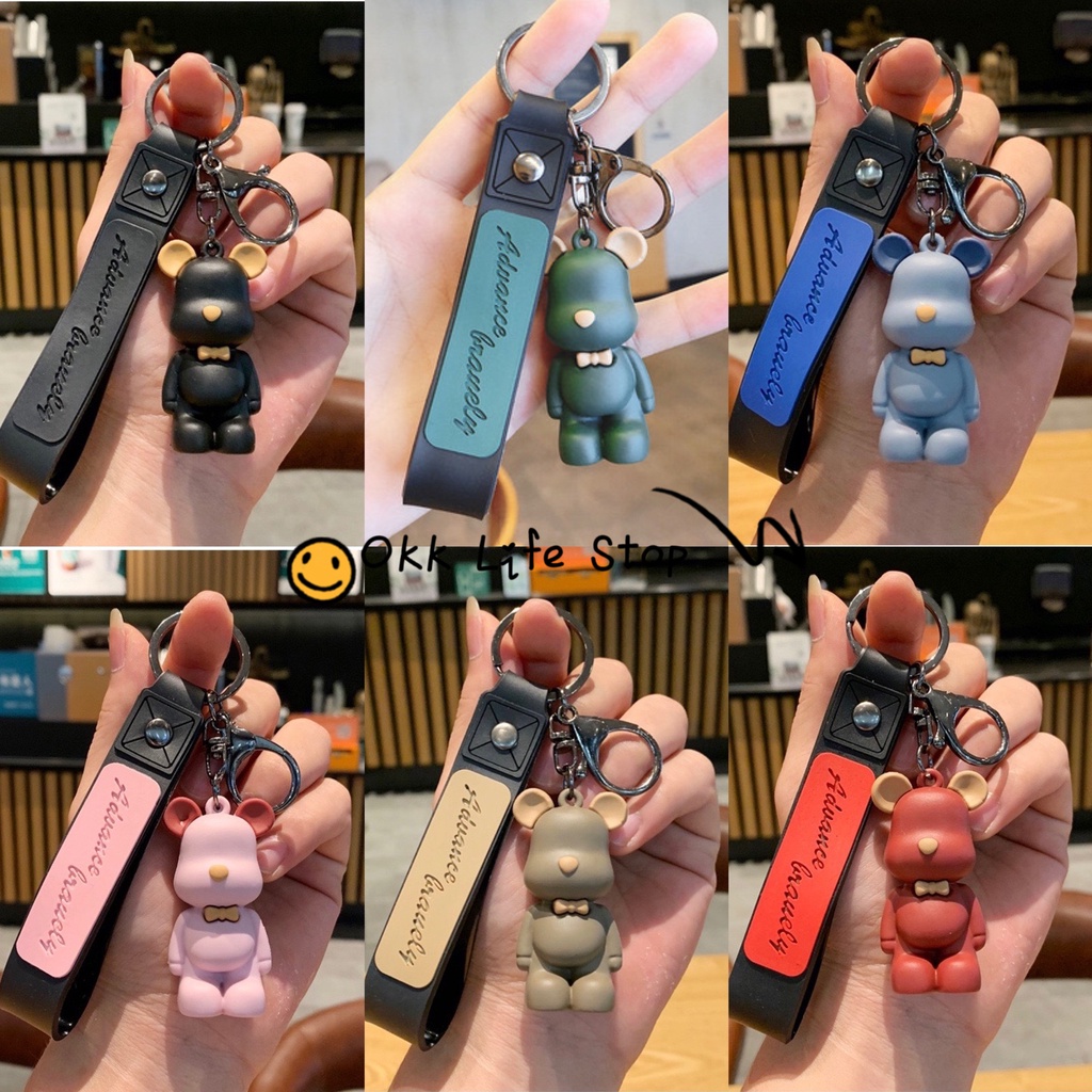 OKK Life Stop(B173)*พร้อมส่งในไทย*Creative Anime Tie หมีหมีพวงกุญแจการ์ตูนตุ๊กตารถจี้กระเป๋าเครื่องประดับพวงกุญแจ