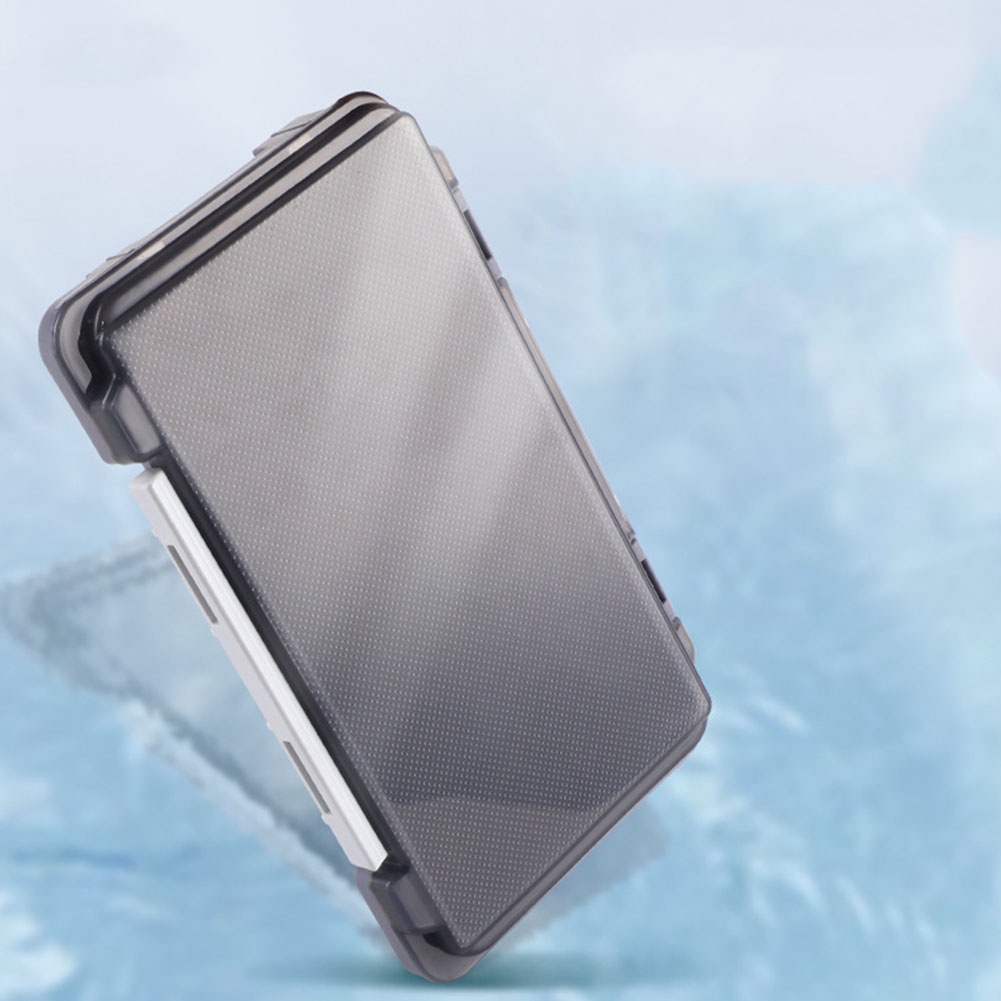 กล่องใส่เหยื่อตกปลา มีฟองน้ําในตัว ขนาด 17.2x9.8x2 ซม. ประสิทธิภาพสูง สีเทา สีส้ม - รูปที่ 3