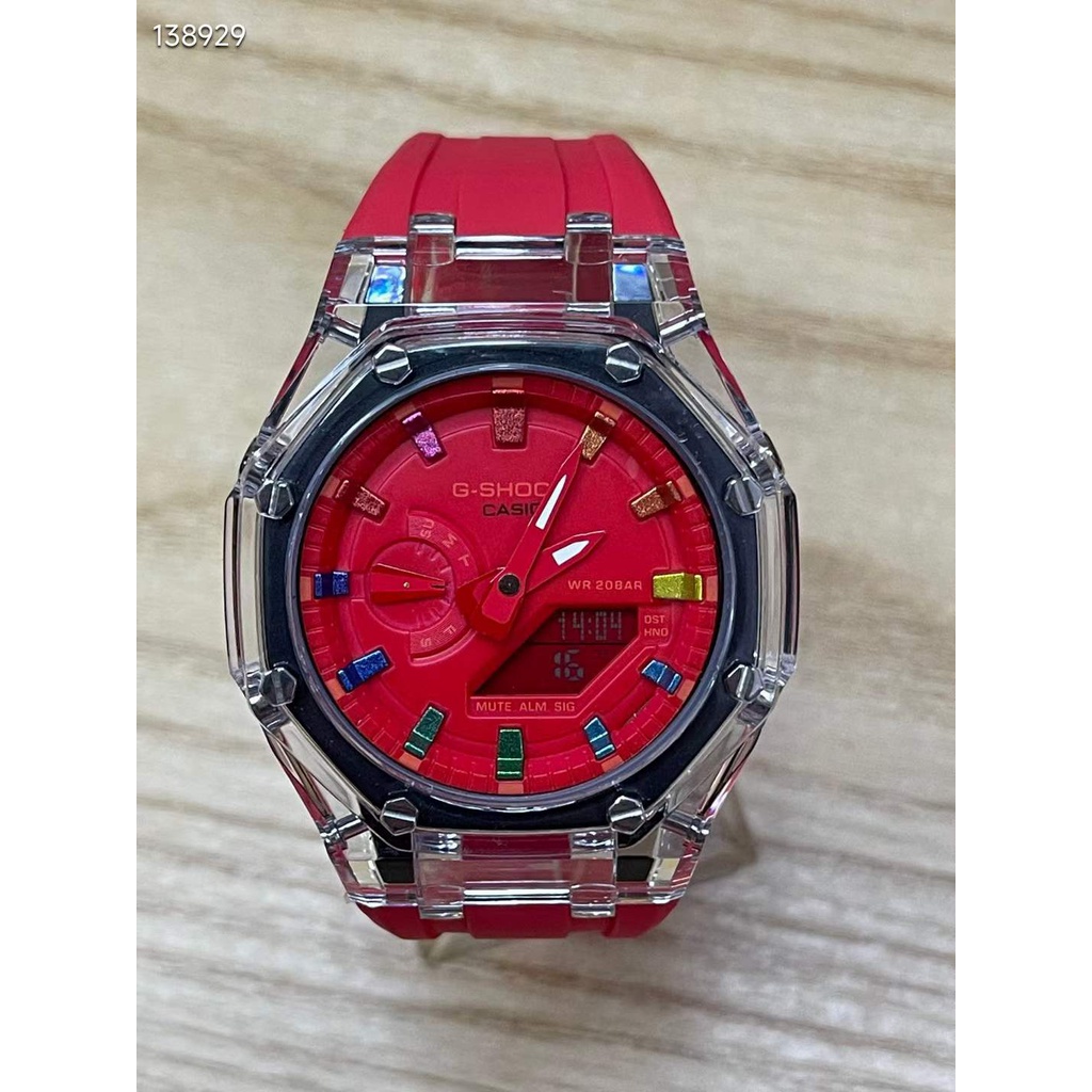 G-shock GA-2100SRS AP คริสตัลนาฬิกาสปอร์ตสีแดง GA-2100AP Serial Atuolight S946