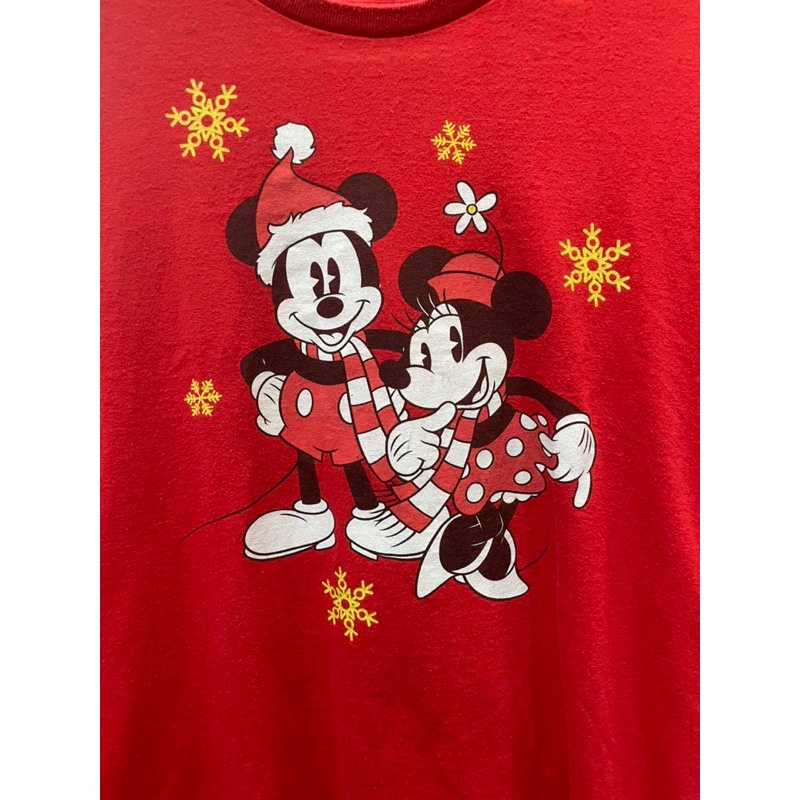 2023 เสื้อยืดวินเทจมือสอง ลิขสิทธิ์แท้ Disney ลาย Mickey กับ Minnie Mouse s-5xlS-5XL