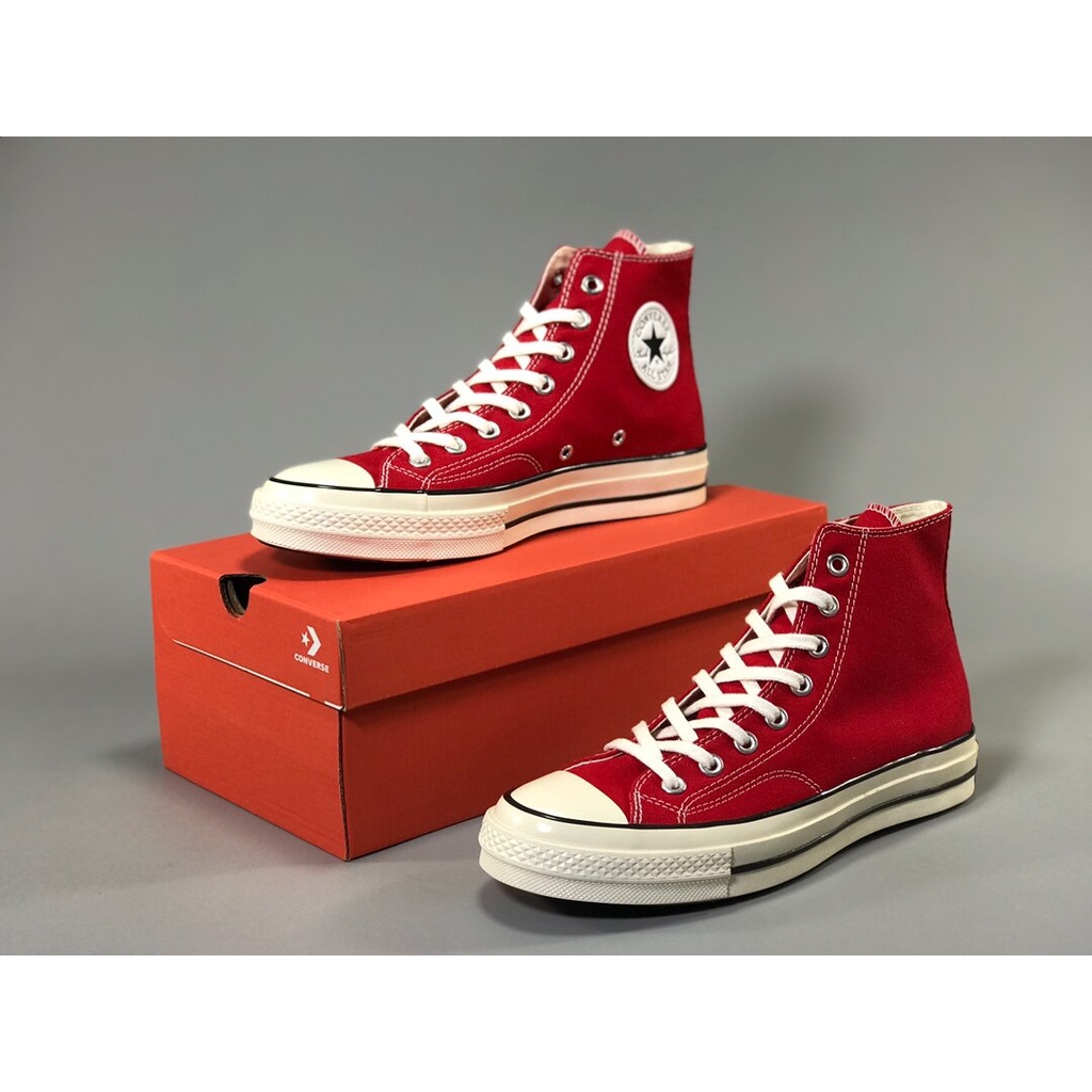 [ของแท้ 100%] Converse Chuck Taylor All Star 70 รองเท้าผ้าใบ Hi รุ่น 1970s Canvas Red