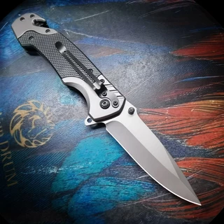 BROWNING FOLDING KNIFE มีดพับ 23CM 440C มีระบบดีดใบมีด มีดเดินป่า แบบบพกพา แข็งแรงคมกริบ