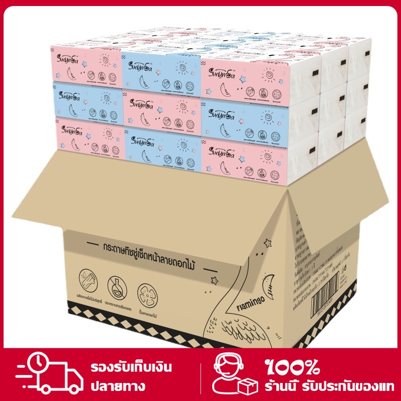กระดาษทิชชู่ เอนกประสงค์ หน้า กระดาษทิชชูพกพา กระดาษทิชชูไร้สารอันตราย ไม่มีสารเรืองแสง เหนียวนุ่มราคาถูกและคุณภาพดี