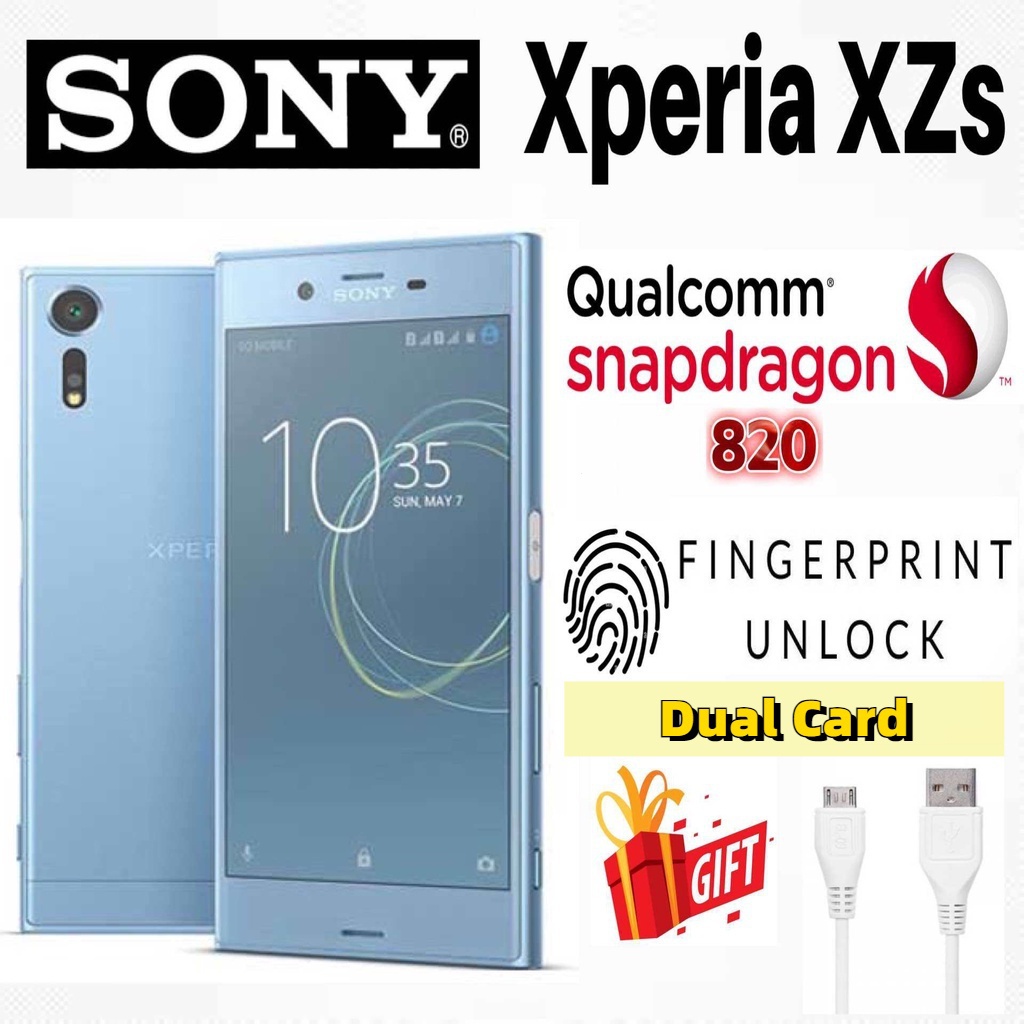 【การ์ดคู่】สมาร์ทโฟน Sony Xperia XZs (snapdragon 820) แรม 4GB + สมาร์ทโฟน 32GB 5.2 นิ้ว 1080P 2SIM ใหม่ 98%