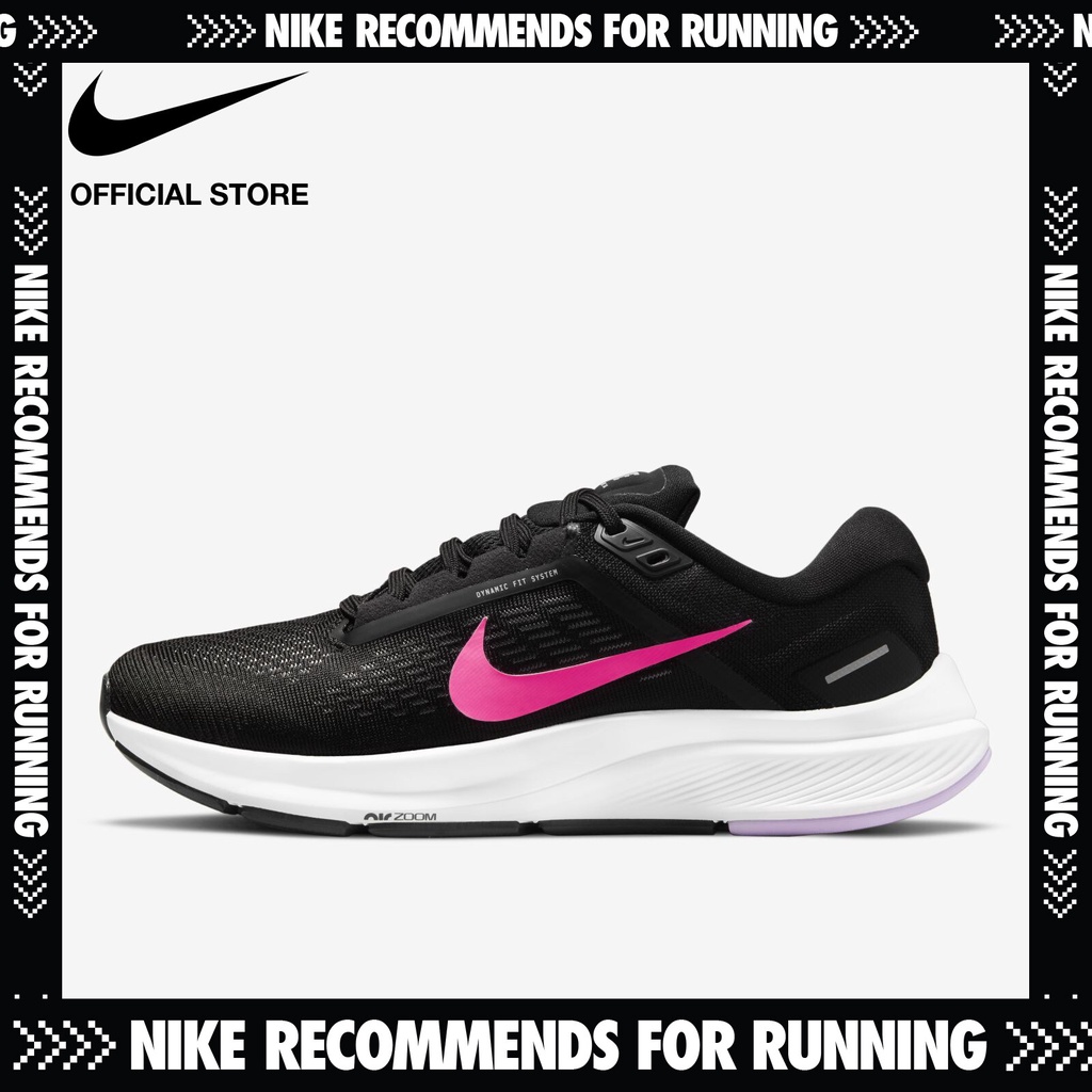 Nike Women's Air Zoom Structure 24 Road Running Shoes - Black รองเท้าวิ่งโร้ดรันนิ่งผู้หญิง Nike Air Zoom Structure 24