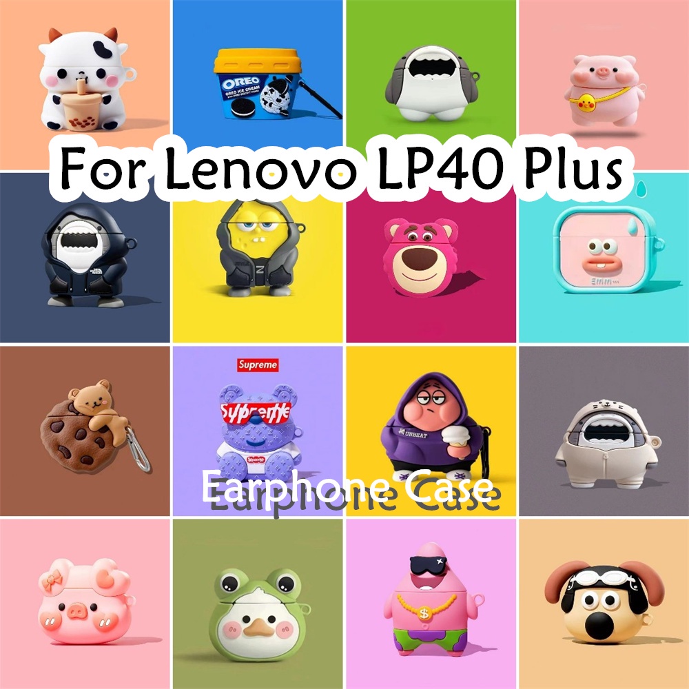 พร้อมส่ง! นําไปใช้กับ Lenovo LP40 Plus เคส Case เคสหูฟัง การ์ตูนสร้างสรรค์  ซิลิโคนนุ่ม เคส เคสหูฟัง