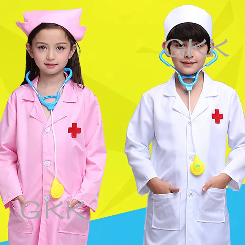 GK Kids Cosplay Clothes Boys Girls Doctor Nurse Uniforms Fancy toddler halloween Role Play Costumes 
