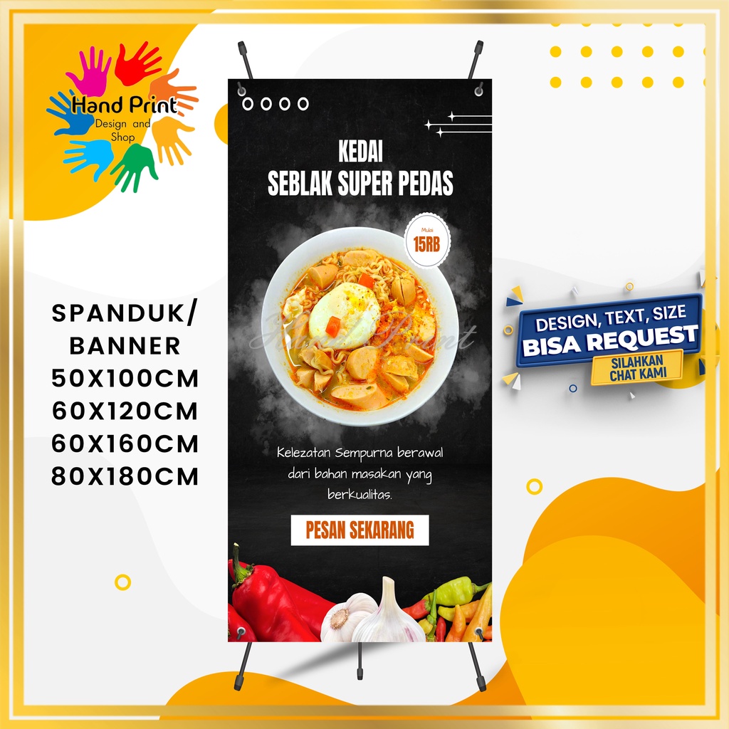 BANNER MMT เผ็ด Seblak Seblak Seblak อาหารซุป Street Seafood Snacks