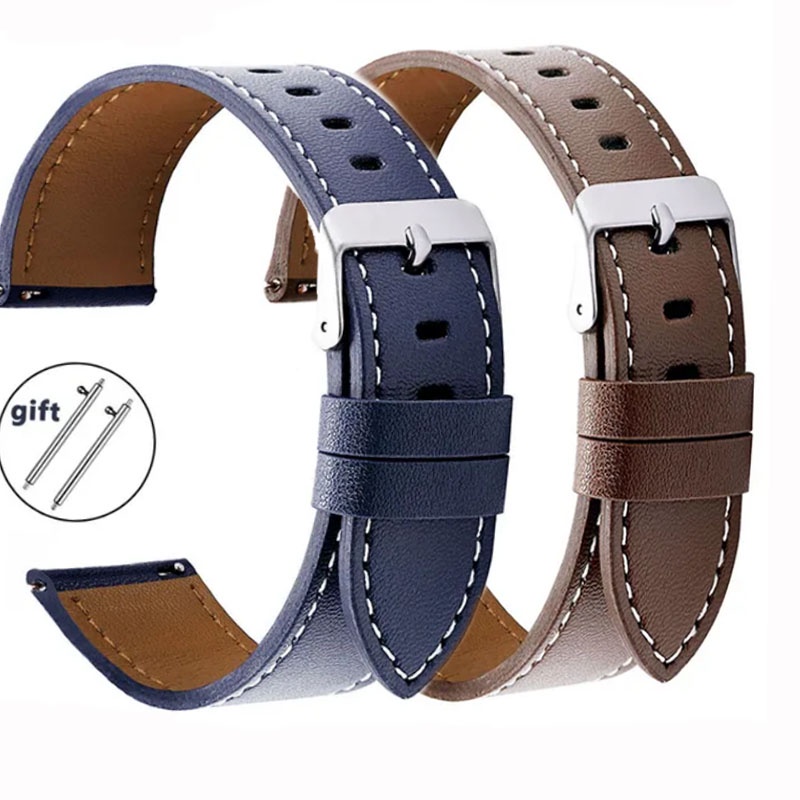 สายนาฬิกาข้อมือหนังแท้ ปลดเร็ว 20 มม. 22 มม. สําหรับ Samsung Galaxy Watch Huawei Watch Gt2 3