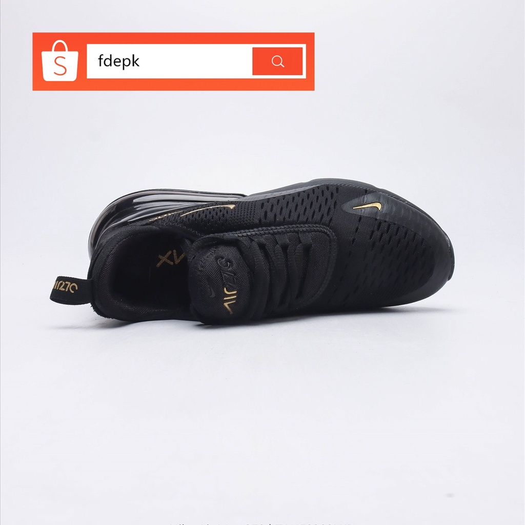 Nike Air Max 270 แท้ 100% ผ้าใบกันกระแทกครึ่งฝ่ามือแฟชั่นสำหรับบุรุษสตรีวิ่ง รองเท้า Hot sales