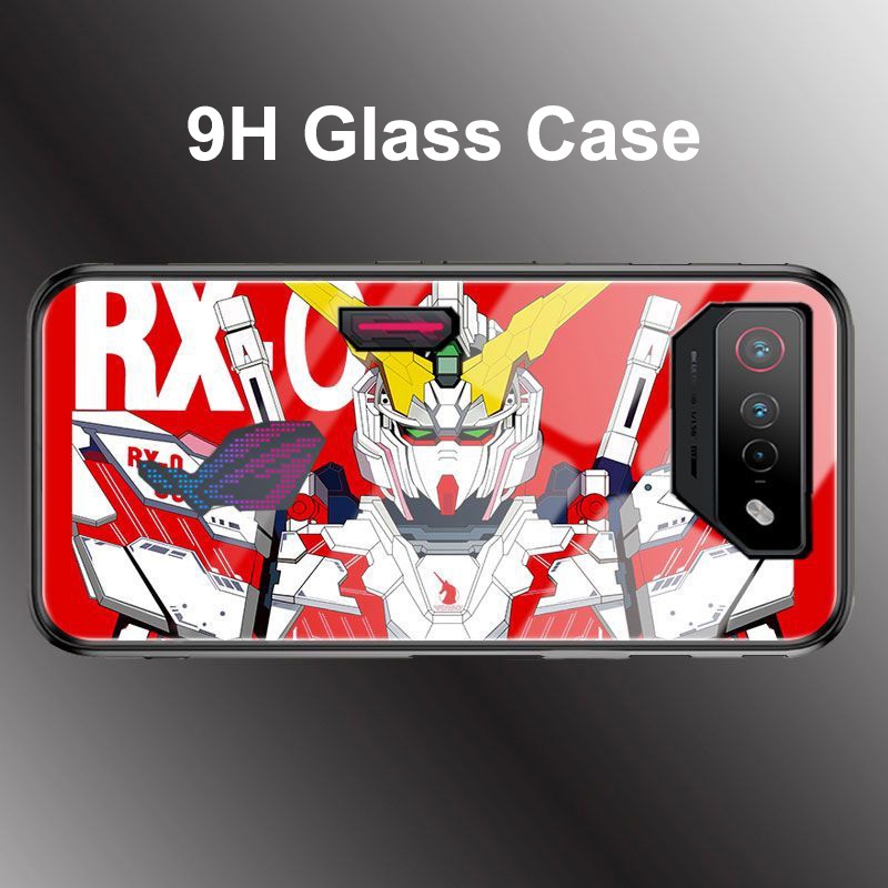 เคสโทรศัพท์มือถือกระจกนิรภัยแข็ง ขอบซิลิโคนนิ่ม สําหรับ Asus ROG 7 Case 5G ROG Phone 7 ROG7 Phone7