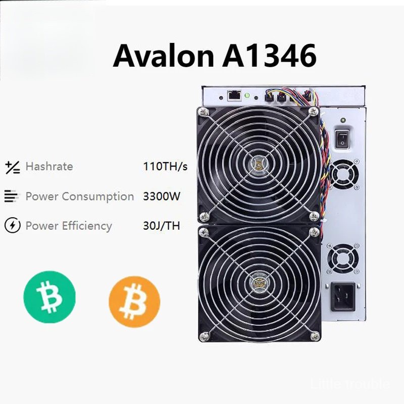 ใหม่ Avalon A1346 110TH/s Bitcoin Miner 3300W BTC Asic Miner Crypto Machine Avalon 1346 Better Than A1246 9NHF