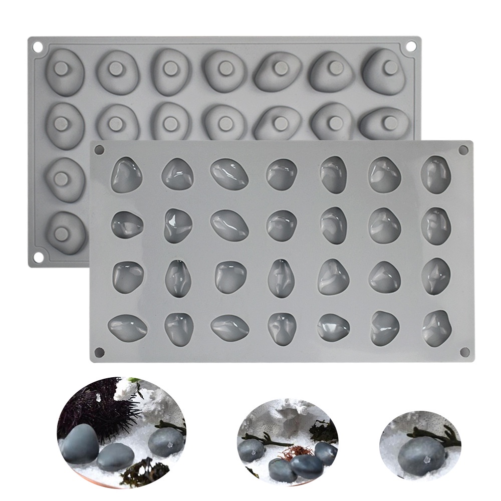 แม่พิมพ์ซิลิโคนกรวดขนาดเล็กพิเศษรูป Pebble Liver Creative Cold Cut Chestnut Pebble Liver Stone Pebbl