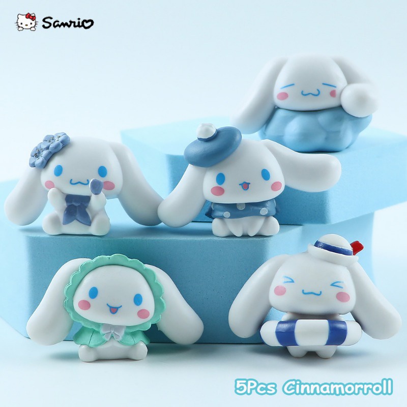 5 ชิ้น/เซ็ต Mini Action Figuren ตุ๊กตา 4 ซม.Kitty Kuromi melody Cinnamoroll เค้กตกแต่งเดสก์ท็อปของเล่นรถตกแต่งวัสดุ Pvc สําหรับของขวัญเด็ก - รูปที่ 5