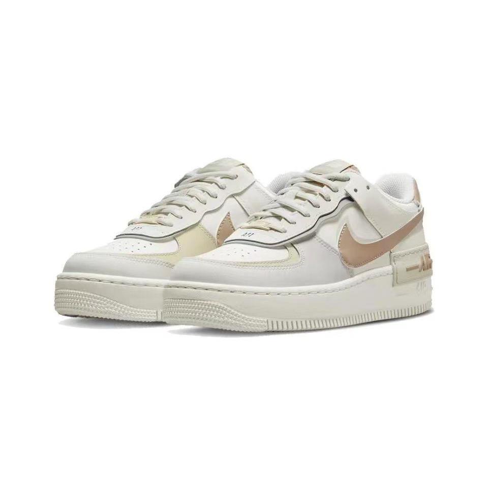 (ของแท้ 100 %) Nike Air Force 1 Low Shadow Cream รองเท้า Hot sales