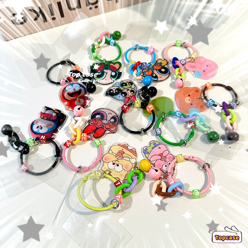 จี้ห้อยโทรศัพท์มือถือ กระดาษติดขัด ลายการ์ตูนน่ารัก สีสันสดใส แบบสากล