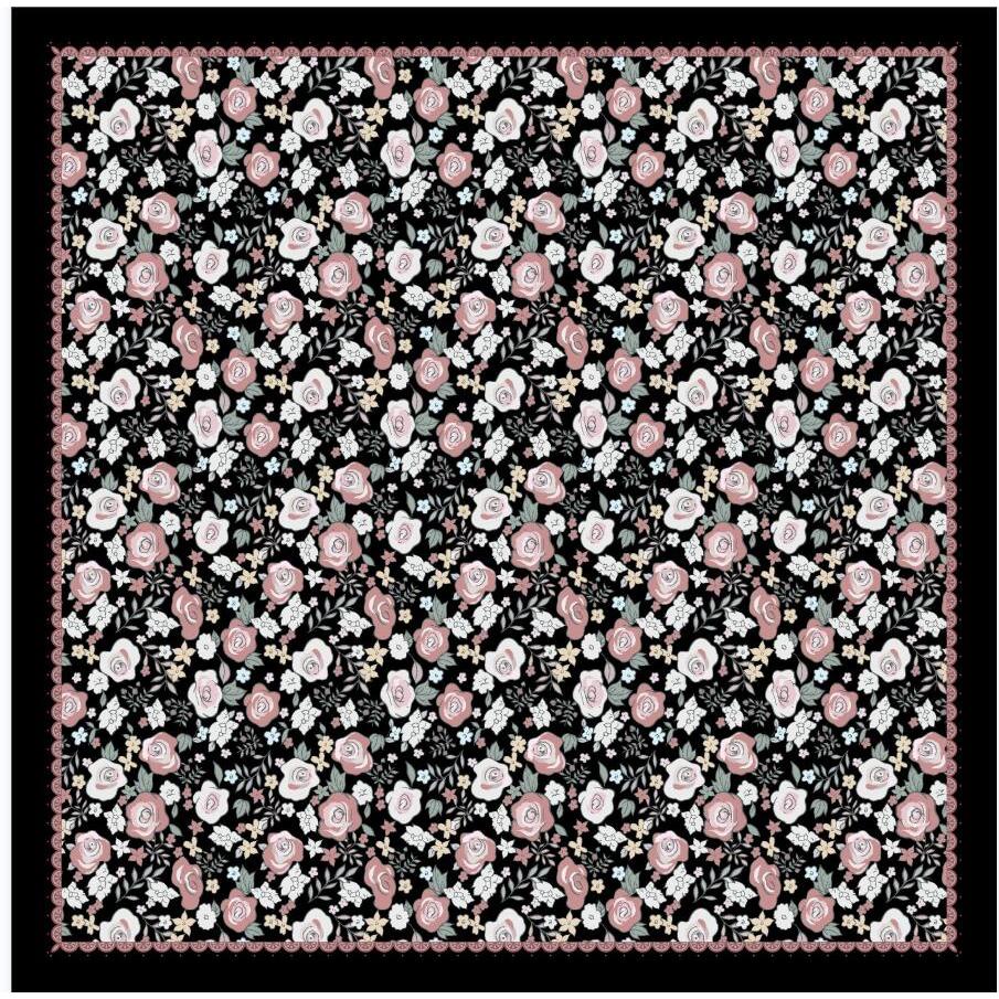 ผ้าฝ้าย VOILE FIELD 45 ผ้าคลุมฮิญาบ ทรงสี่เหลี่ยม พิมพ์ลาย ราคาถูก