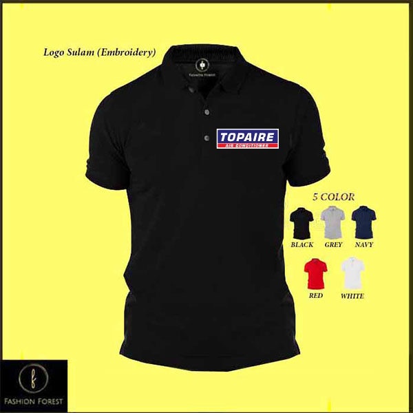 ไมโครไฟเบอร์แห้งพอดีแห้งเร็ว Jersi Jersey Polo T เสื้อโลโก้ Sulam เย็บปักถักร้อย Aircond Topaire 24f
