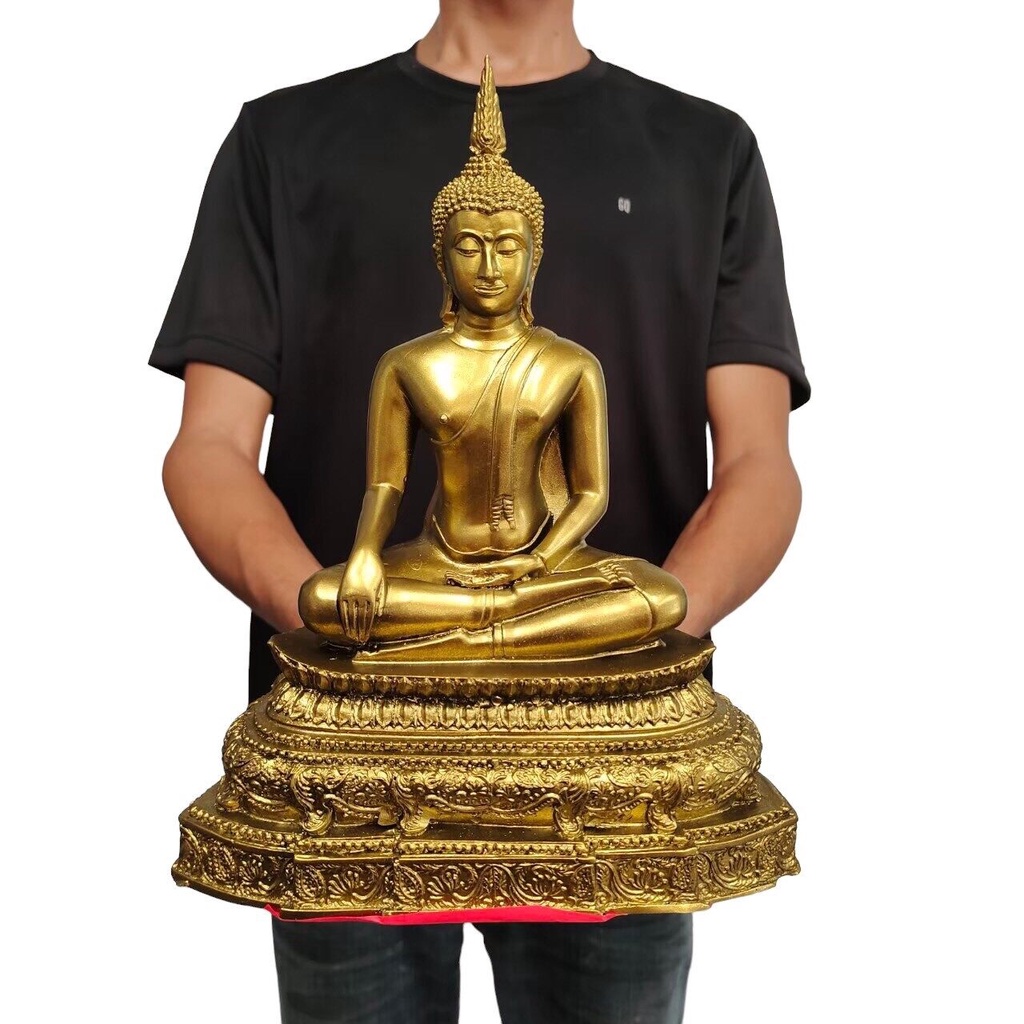 พระศรีศาสดา สีทองเก่าโบราณ พรีเมี่ยม ขนาดหน้าตัก 5 นิ้ว สูง 9 นิ้ว